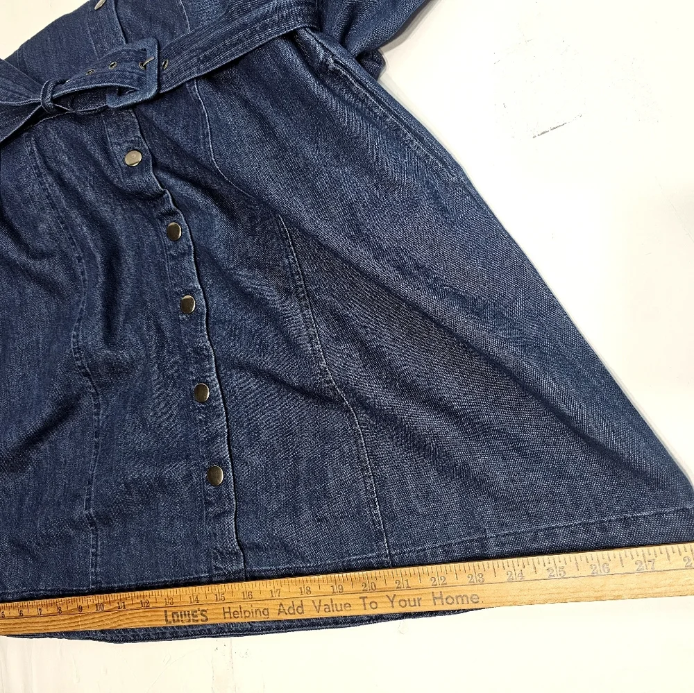Classic Long Sleeve Denim Dress - Picture 12 of 12